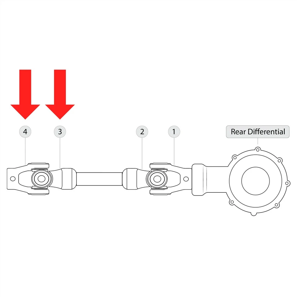 Rear Propeller Shaft Yoke Joint Kit For Yamaha Grizzly 450 YFM450FG 4X4 2007-08 - Image 2 of 2