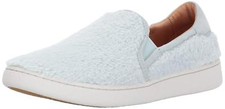 UGG Ricci Fur Slip On Shoe Plush Fashion Sneaker Fuzzy Iceberg Blue Slide On NEW