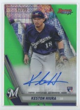 2019 Bowman's Best of 2019 Autographs Green Refractor Keston Hiura RC Auto 62/99
