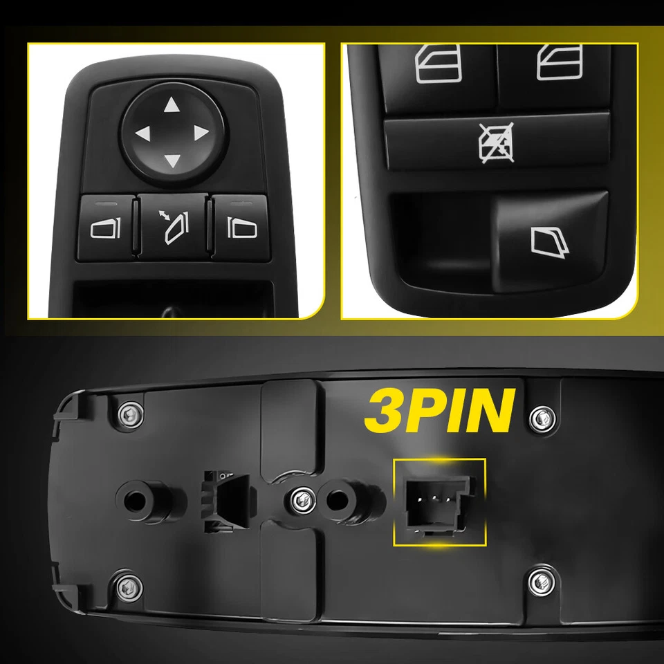 Interruptor de control de ventana LH para 07-12 Mercedes-Benz GL450 Base Sport Utility 4 puertas Foto 3 de 4