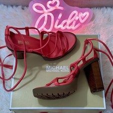 MICHAEL KORS Vero Leather Platform Sandals - DAHLIA 6.5 Orig. 195