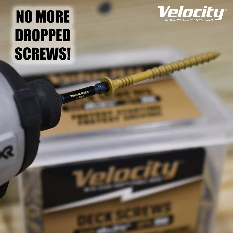 Velocity Deck Screws 3 inch, Self Tapping Exterior Wood Screws Tan Rust