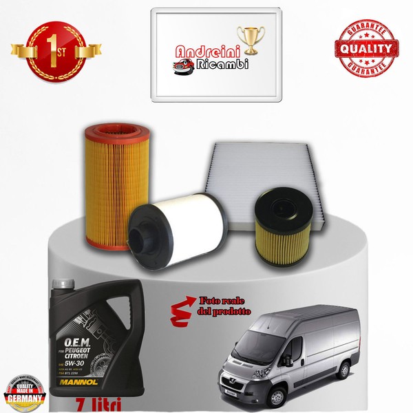 Inspektionskit Filter + ÖL Peugeot Boxer Iii 2.2 Hdi Fap 110KW 150CV Von 2011>-image
