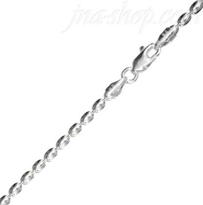 925 Sterlingsilber 3 mm Oval Perlenkette Armband Halskette 7 8 16 18 20 22 24 30 Zoll