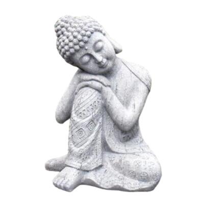 Antike Buddha Statue sitzend Buddhismus Figur für Büro Schreibtisch Deko