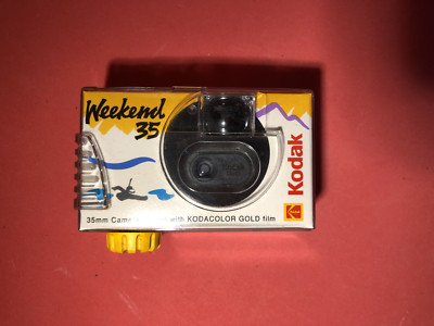 EINWEG WASSERDICHTE 35mm KAMERA / KODAK WEEKEND 35 / ABGELAUFEN 1991 NEU IM KARTON
