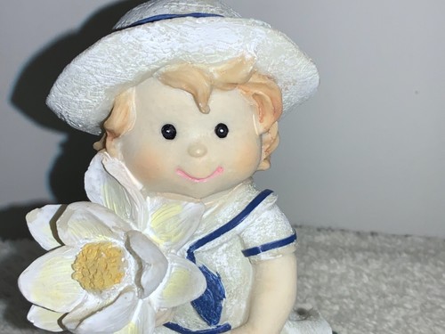 July Birthday Girl Figurine -Birthday Month Collector White Clothes Uniform - Picture 2 of 9