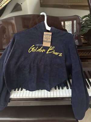 WOMENS Terry  CAL CALIFORNIA GOLDEN BEARS Hoodie TOP Med NEW