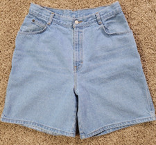 Vintage GITANO women's denim jean shorts size 14 hi rise Mom jean light wash