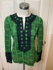 Tory Burch Green & Blue Geometric Print Tunic, Size 2