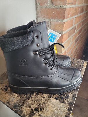 NEW Dream Pairs Men's Black Faux Fur Winter Boots 3M THINSULATE Size 13