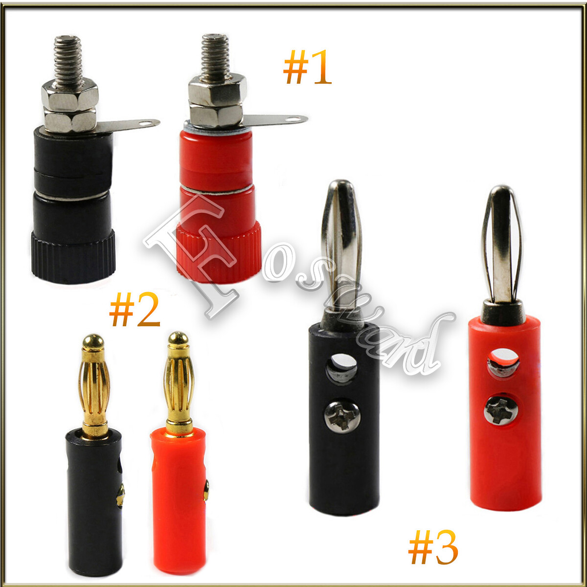 10Pcs 4mm Banana Socket Binding Post Connector Red Black 4 Mm Banana Male Female Jack For Test Leads Speaker Wire Cable(B-10RD - View #8