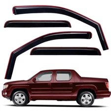 In-Channel Window Visors Rain Guards Vent Shade For 2006-2014 Honda Ridgeline 