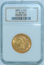 1895 O NGC AU58 $10 Ten Dollar Gold Liberty Head Eagle