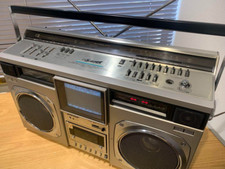 SHARP Radio Stereo CT-6001 Boombox Cassette 100V Working Confirmed