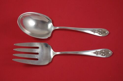 Pendant of Fruit by Lunt Sterling Silver Salad Serving Set 2pc FH AS 8 7/8" - Picture 1 of 1