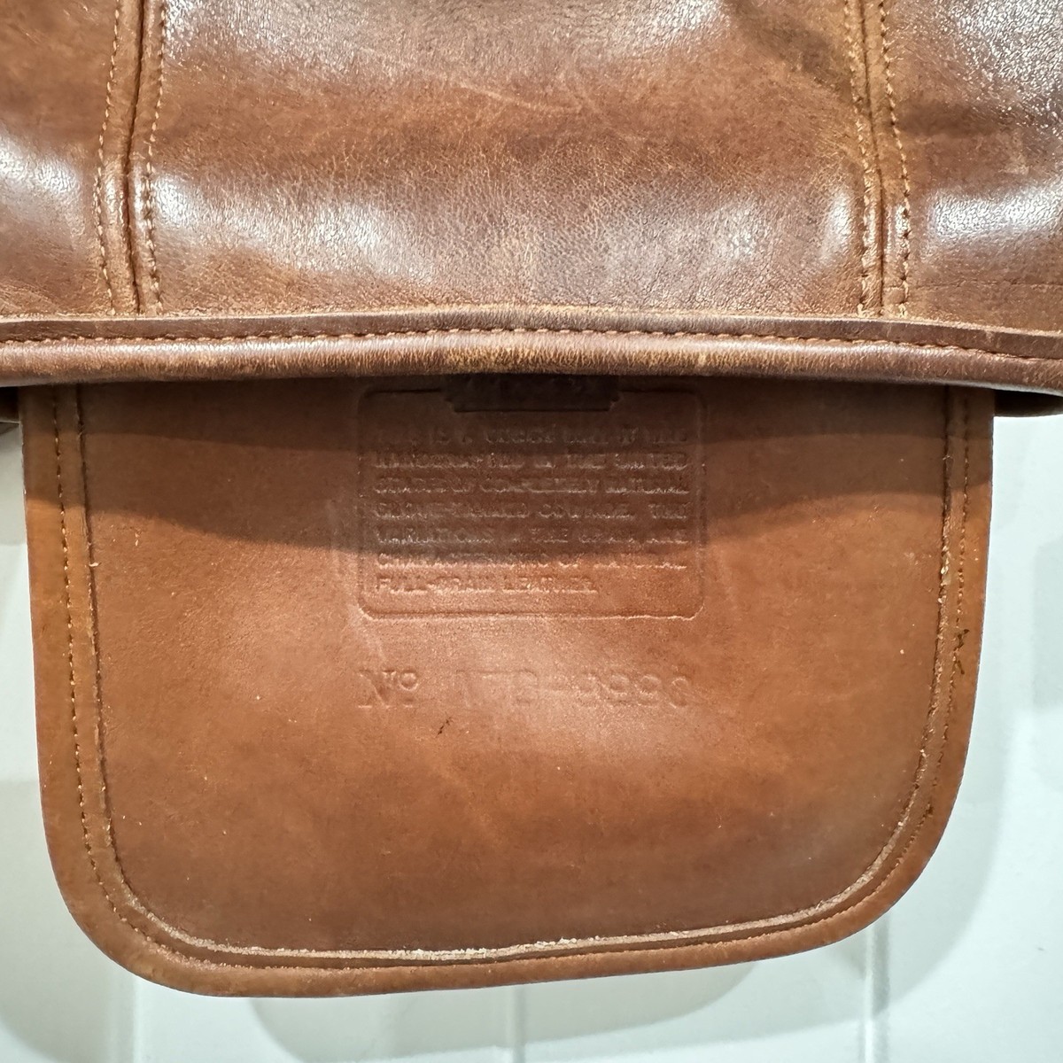Coach 9990 Small Framed Pouch Bag British Tan Leather Vintage