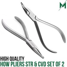 Orthodontic Pliers Set of 2 Dental Instruments Wire Bending Cutting Tools Kit
