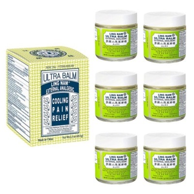 Ling NAM Ultra Balm External Analgesic, 6 Packs, for Cooling Pain Relief 2.3oz
