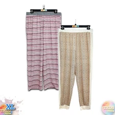 NWOT Women’s XL 2-Pack Soft Knit Sleepwear Pajama Pants (RN 136445)