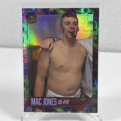 2021 Super Glow 1st Ever Mac Jones RC Opal Glow Cigar NE Patriots NM Card Rare