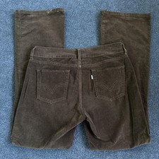 Y2K Levi's 526 Slender Boot Cut Jeans Womens 10 Medium Brown Corduroy Stretch