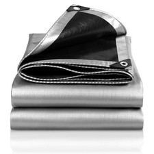 Heavy Duty Tarp 10 x 12, 12 Mil Thick Waterproof Poly Tarps, High Durability,...