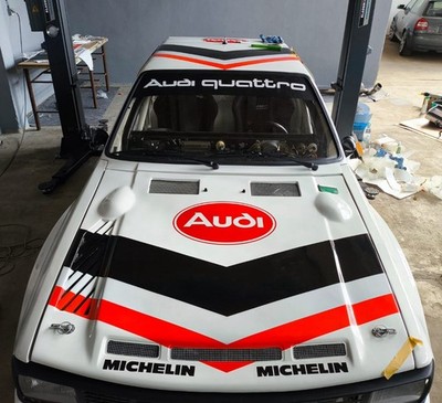 Vollfolierung Dekor Audi Pikes Peak 1984 Michelle Mouton | Audi S1 80 Coupe E1