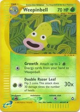 Weepinbell - 65/147 - Pokemon Aquapolis Reverse Holo Rare Card MP