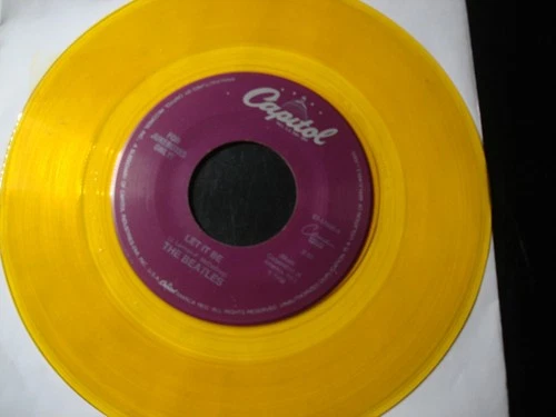 THE BEATLES LET IT BE YOU KNOW MY NAME 45 RECORD JUKEBOX ONLY YELLOW COLOR VINYL