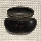 Civil War 1800s Era Antique Oval Clamshell Hinged Snuff Box with old matches