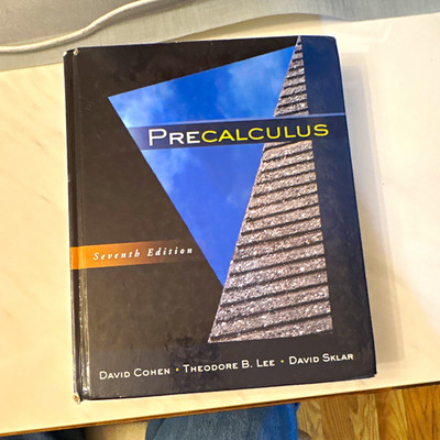Brooks/Cole Precalculus 7th Ed HC Textbook Cohen Lee Sklar PreCalculus Hardcover