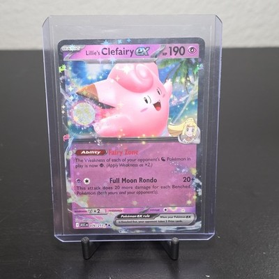 Pokemon TCG Lillie's Clefairy ex 056/159 Sv09: Journey Together Holo NM
