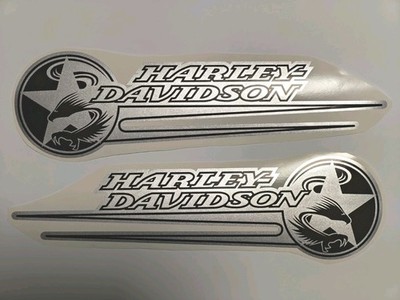 Harley - Davidson silver eagle tank decal sticker kit 11,8x3,39 in; 300x86 cm