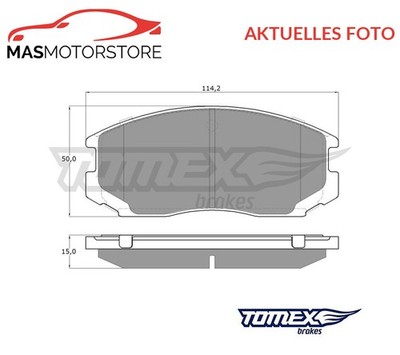 SATZ BREMSBELÄGE BREMSKLÖTZE TOMEX BRAKES TX 12-91 P FÜR PROTON WIRA,PERSONA
