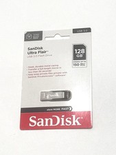 Sandisk Ultra Flair USB 3.0 Flash Drive 128GB  150 mb/s read speed NIB Sealed