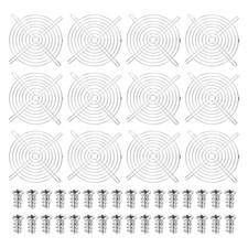 12 Pcs 150mm Fan Finger Grill Metal Ventilation Grill Cover with Screws, Silver