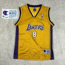 Vintage 90’s Champion LA Lakers #8 Kobe BRYANT Home Basketball Jersey Youth M