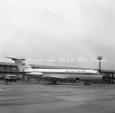 British United BUA BAC 1-11-201AC G-ASJD c1960s, B&W Negative, Aviation Aircraft