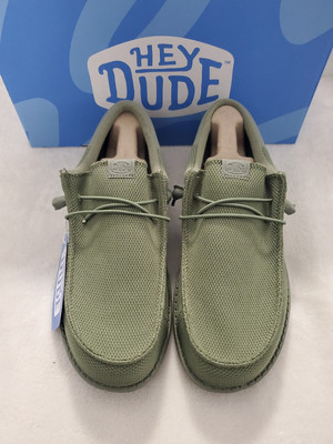 HEY DUDE WALLY FUNK MONO SHOES MENS SZ 9 OLIVE GREEN NEW  display picture 1