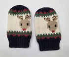 Baby GAP 12-18 Month Soft Knit Pom Pom Fairisle Reindeer Beanie & Mitten Set — photo 6
