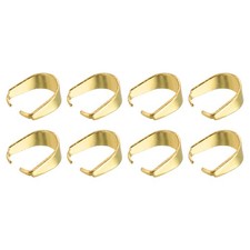 30Pcs Pinch Clip Clasp 4 x 9mm Pinch Clip Pendant Bail Connector Gold