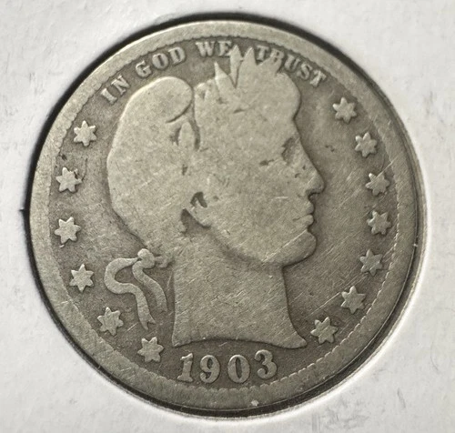 1903-S Barber Quarter  VF- 90% Silver