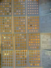 4 Lincoln Penny Coin Albums with 260 + coins, few UNC BU  mixed condition lot A8