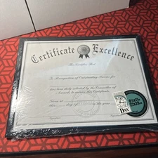 #SN-Dax Prestige Document Frames Brown  Black Certificate Of Excellence