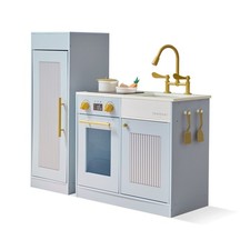 Teamson Kids Little Chef Chester Wooden Play Kitchen with Large Fridge  Sink