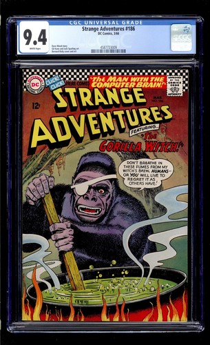 Strange Adventures #186 1966 CGC 9.4 NM White High Definition Scans**