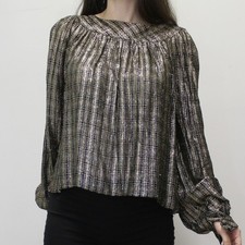 Vintage 70s Gold Shimmer Disco Blouse