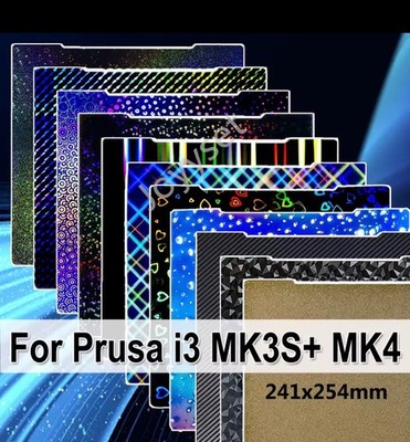 Prusa i3 MK3 MK3S+ MK4 Bauplatte 241×254mm Federstahl PEI PEO PET 3D Drucker
