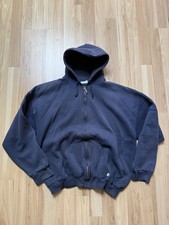 Vintage Sun Faded Zip Up Hoodie Navy Blue